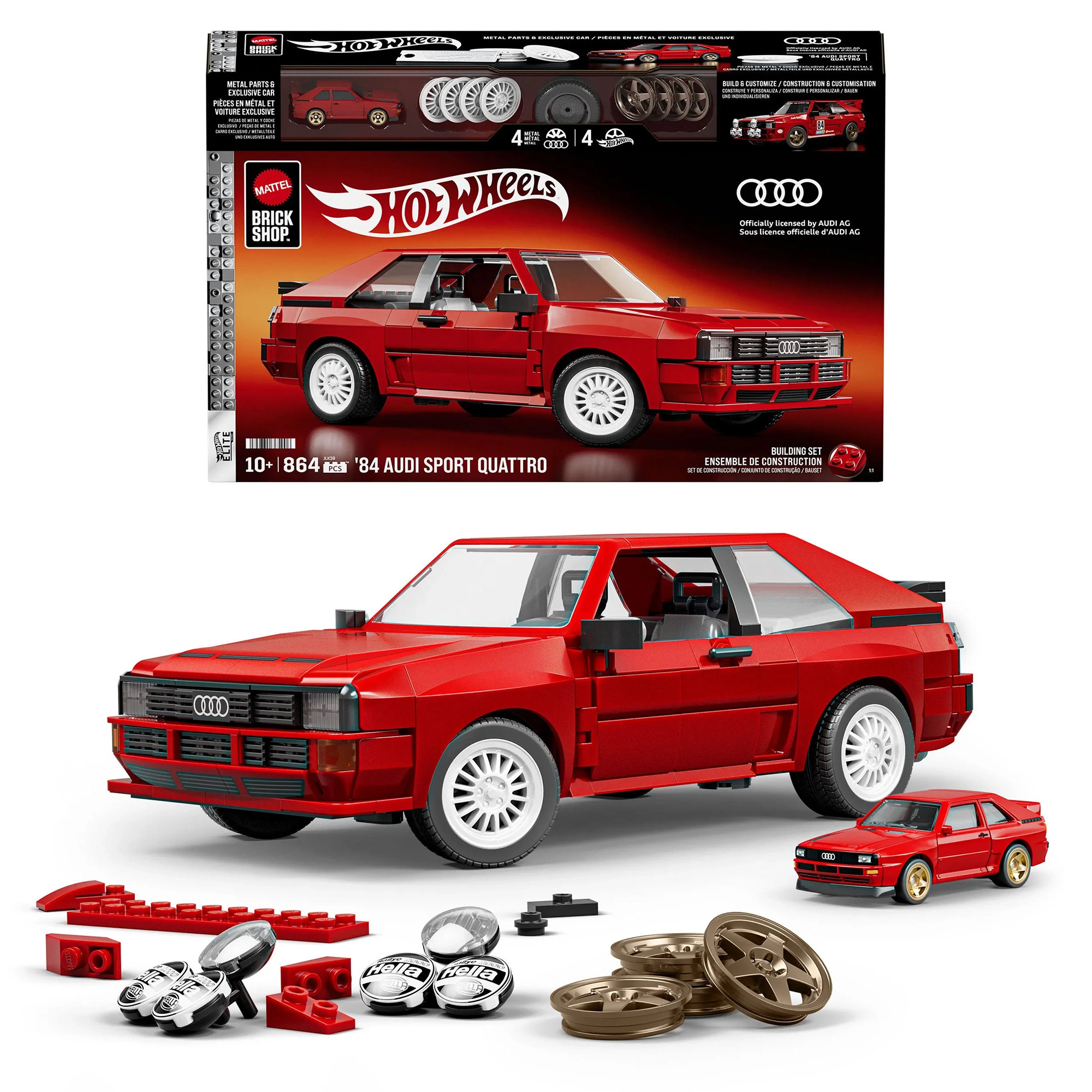 AUDI SPORT QUATTRO レジンキット 1:24 Mattel Brick Shop Hot Wheels Drops Details of New Audi Sport